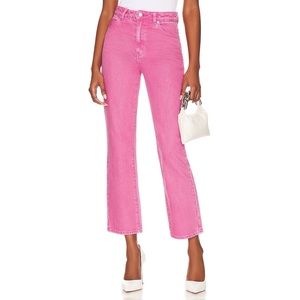 Rolla’s Original Straight High Rise Jeans in Layla Magenta
